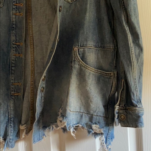 COPY - Free People Denim Shirt Jacket - Picture 3 of 4